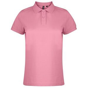 Asquith & Fox Womens/Ladies Plain Polo Shirt / Pink Carnation